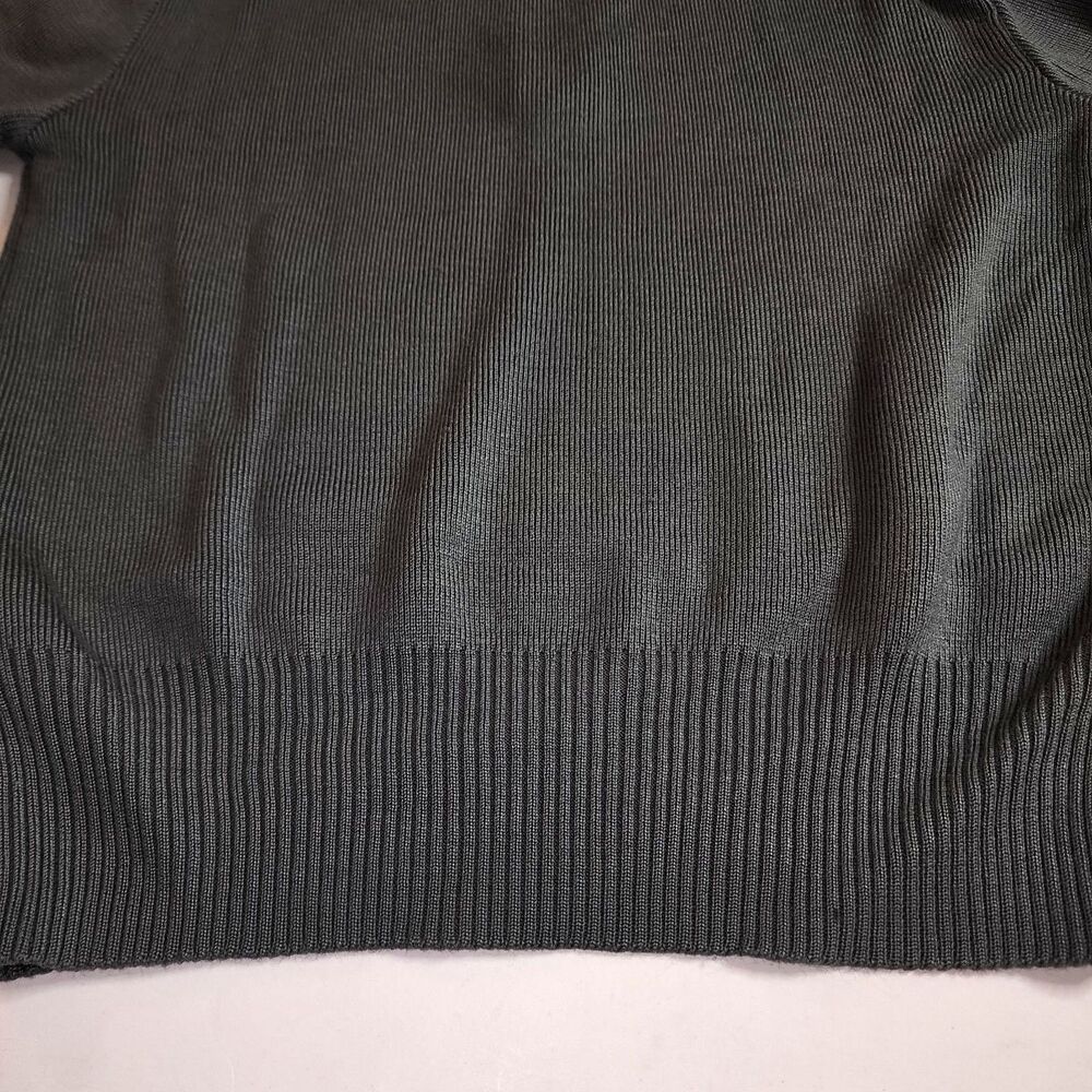 Vintage White Stag Grey Wool Blend Quarter Zip Pullover Sweater Size L - Picture 7 of 7
